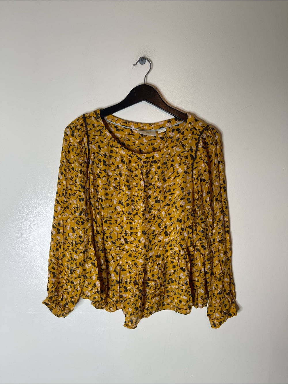 Maeve Anthropologie floral blouse top shirt size small women’s